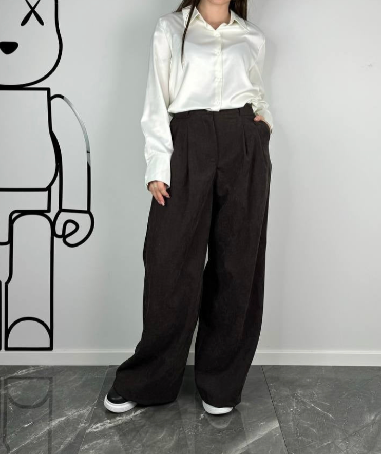 Brūnas samta bikses Palaco