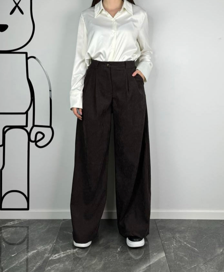 Brūnas samta bikses Palaco