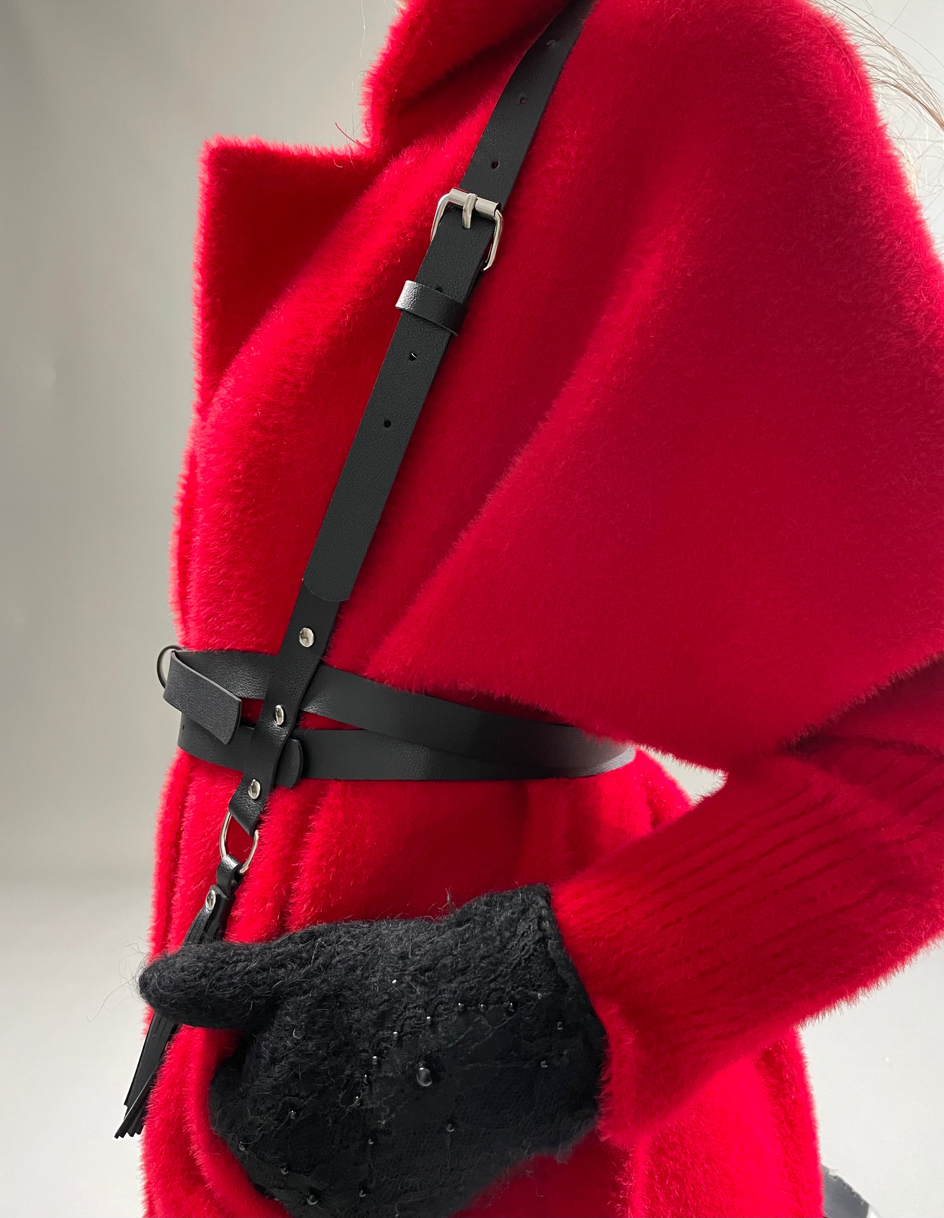 Sarkans alpakas kažoks