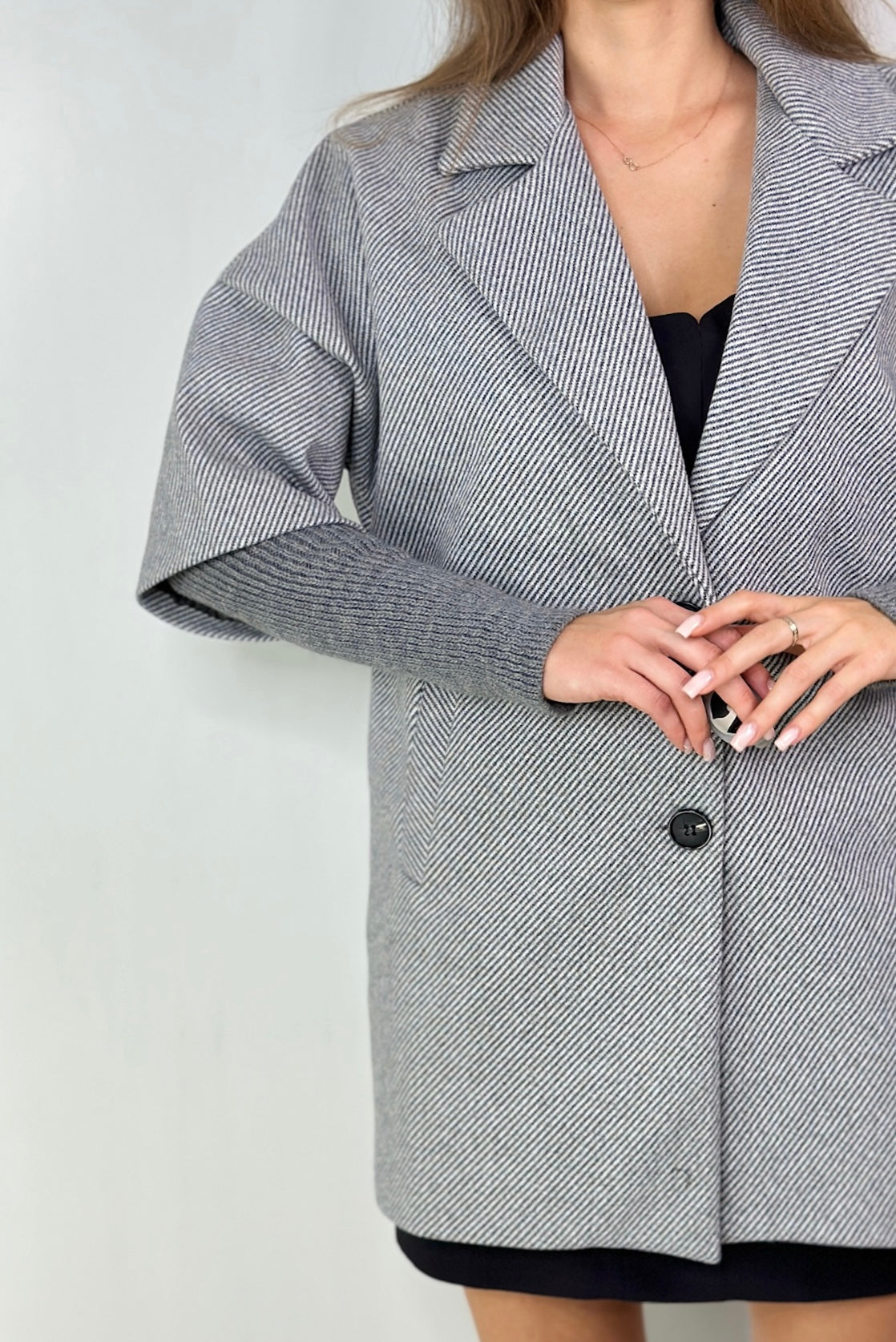 Tumši pelēks Mētelis