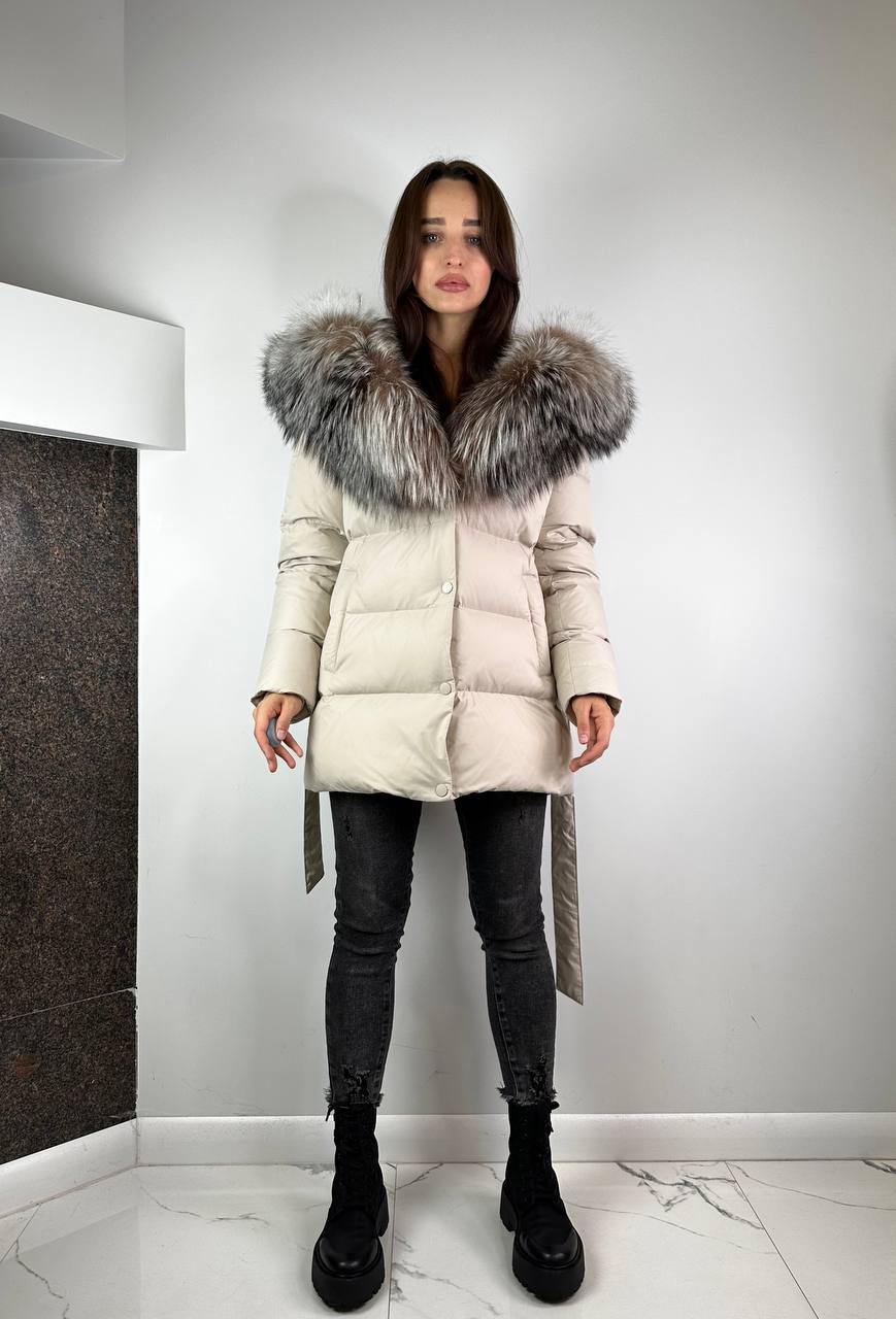 Gaiši smilškrāsas / Fox Down Jaka sievietēm Baltic 75 cm