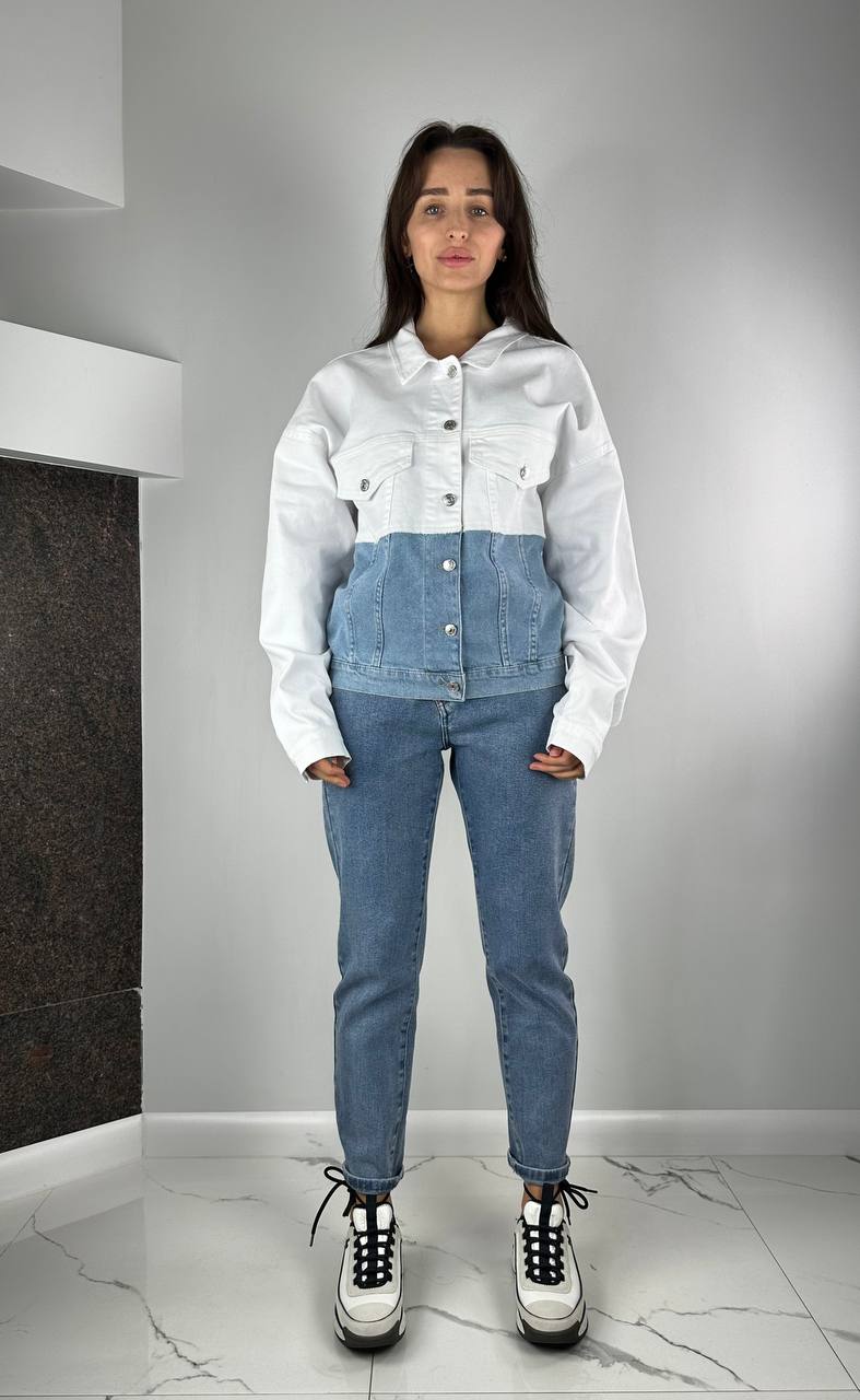 White-Jean džinsu jaka