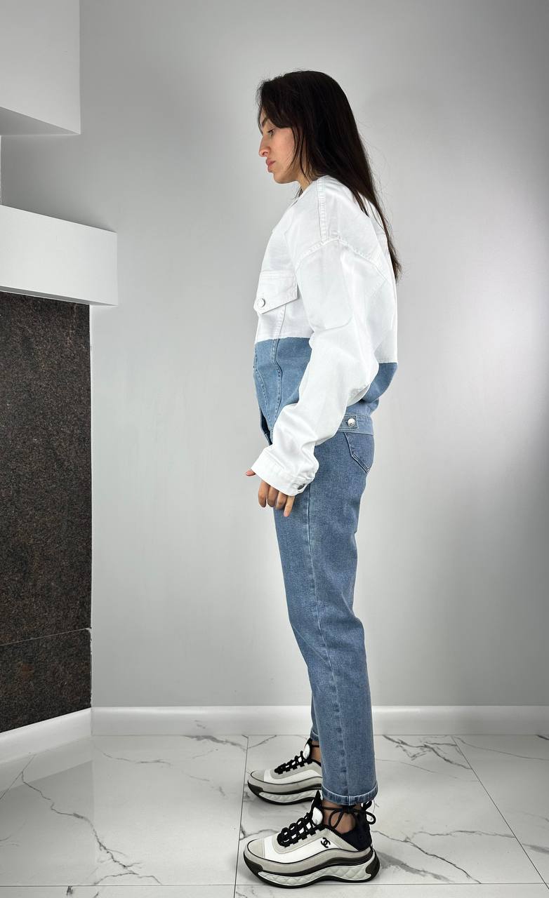 White-Jean džinsu jaka