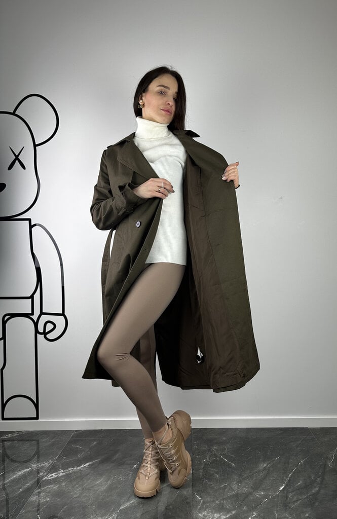 Brūns Klasisks trencis