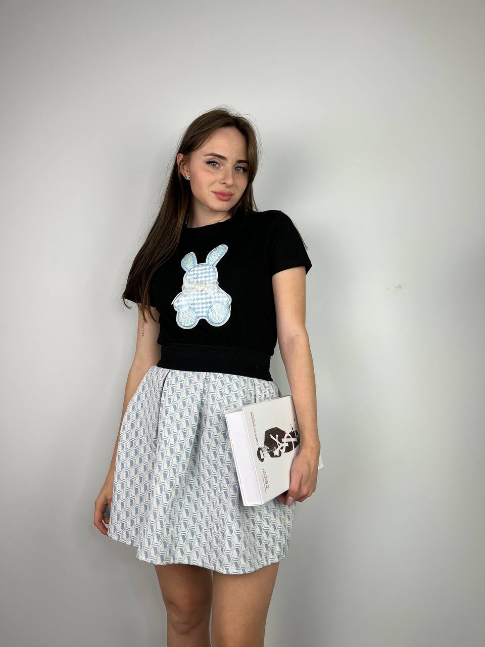 T-shirt Black J-CLAIR with rabbit