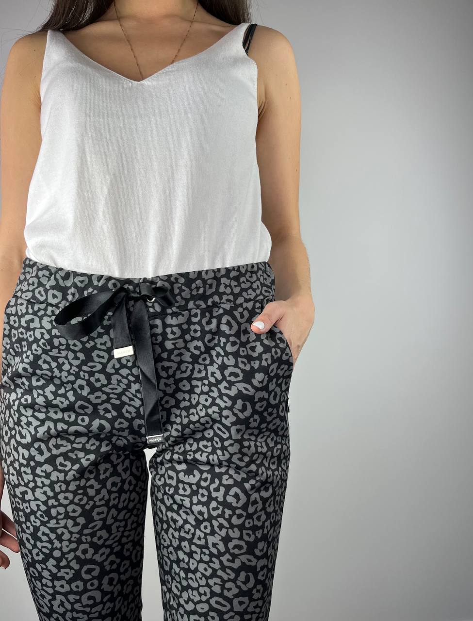 Grey Leopard pants