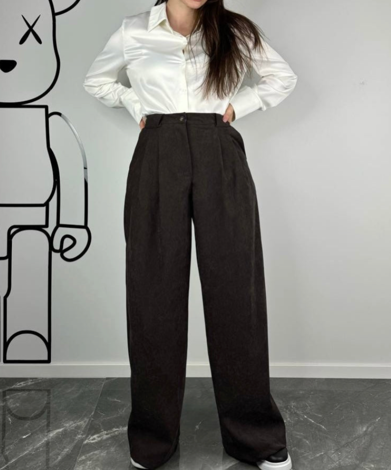 Brown Velvet Pants Palaco