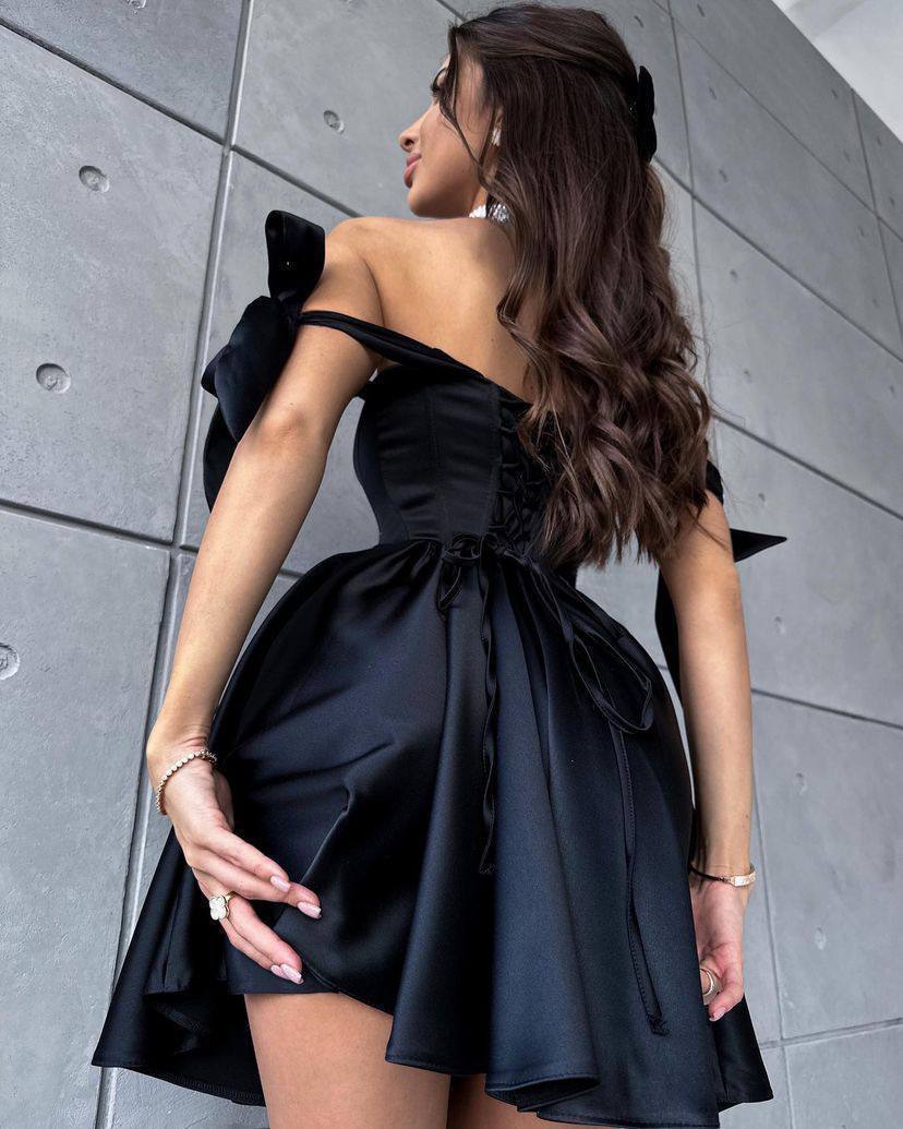 Armani Satin Corset Mini Dress – Black / White / Red / Chocolate