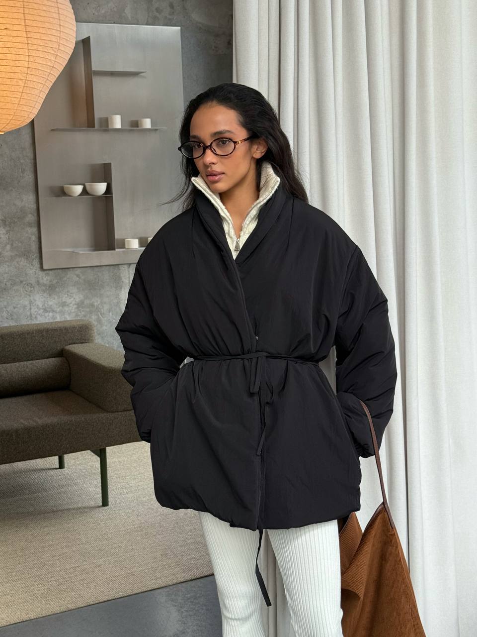 Reversible Eco Down Winter Jacket with Belt