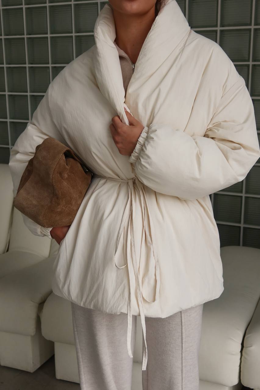 Reversible Eco Down Winter Jacket with Belt