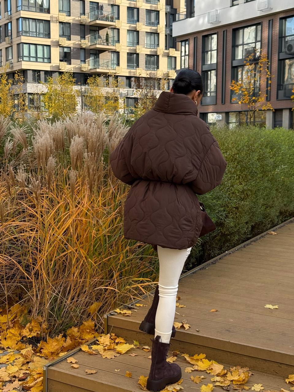 Reversible Eco Down Winter Jacket with Belt