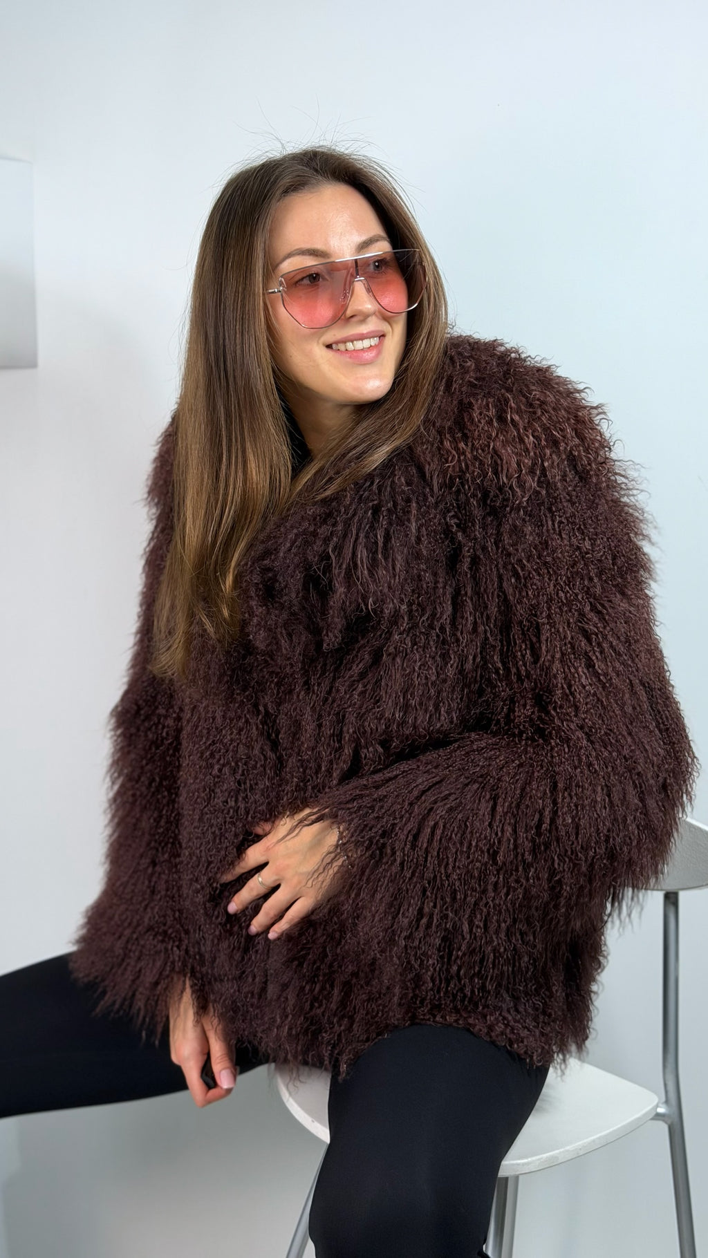 Natural Llama Fur Coat