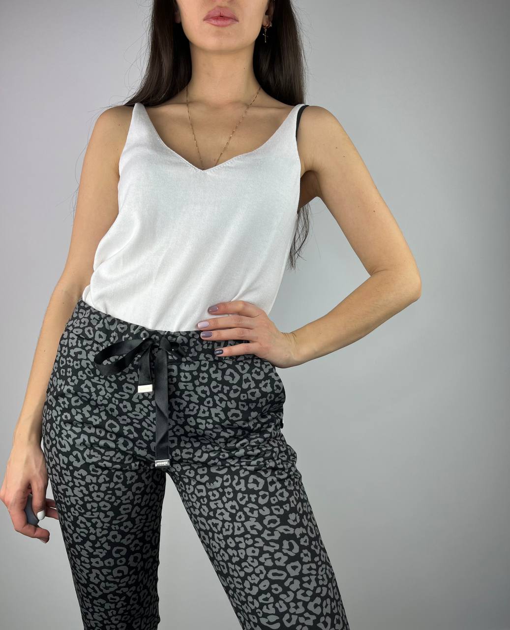 Grey Leopard pants