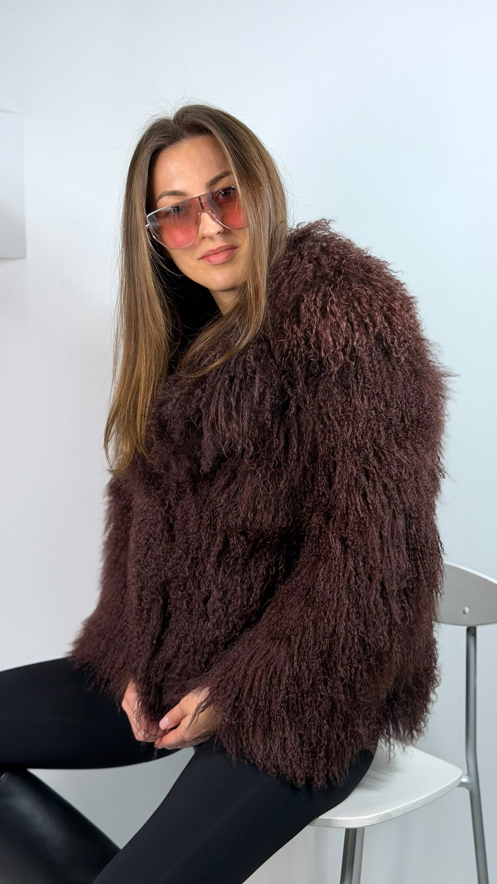 Natural Llama Fur Coat