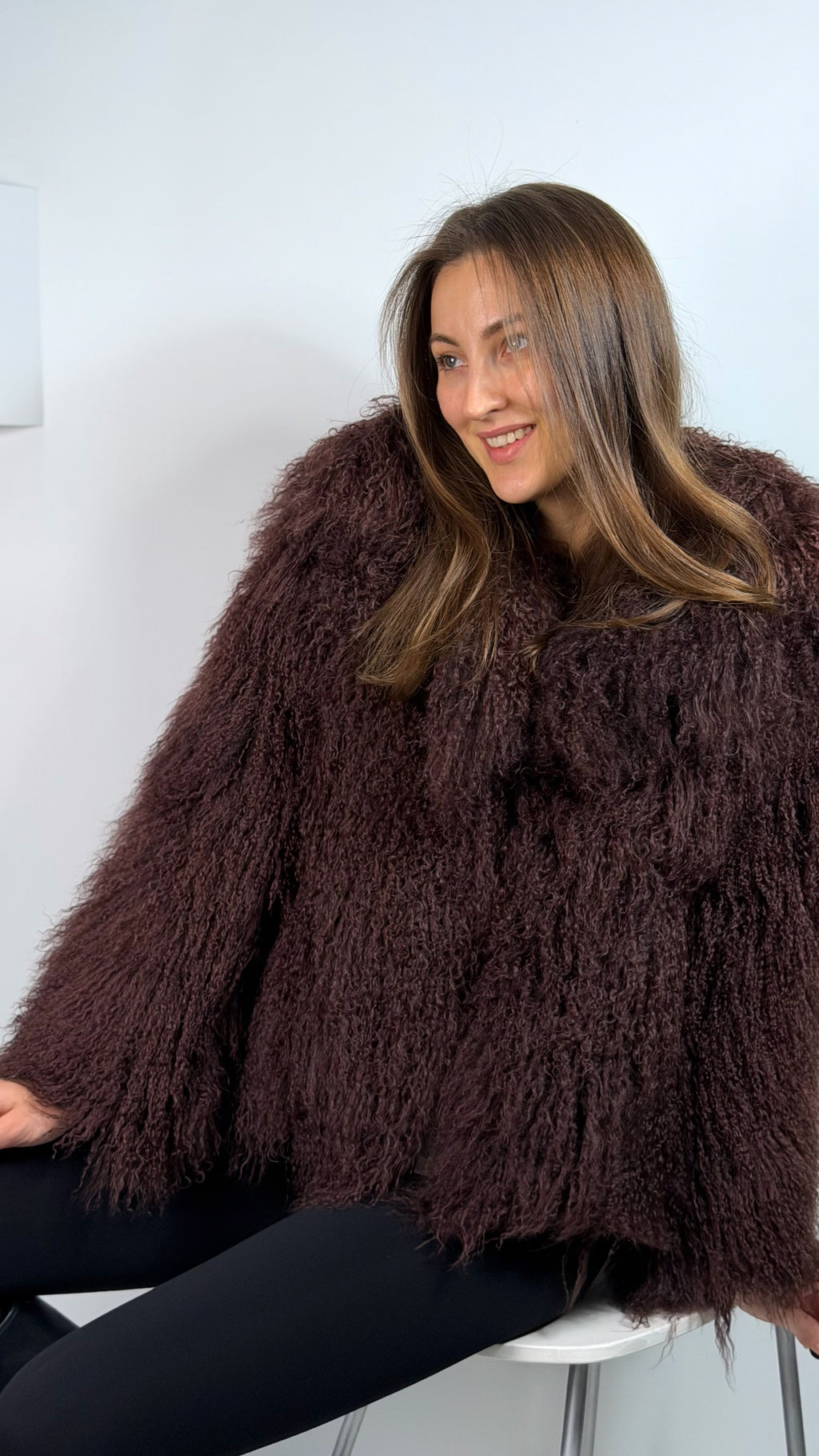 Natural Llama Fur Coat