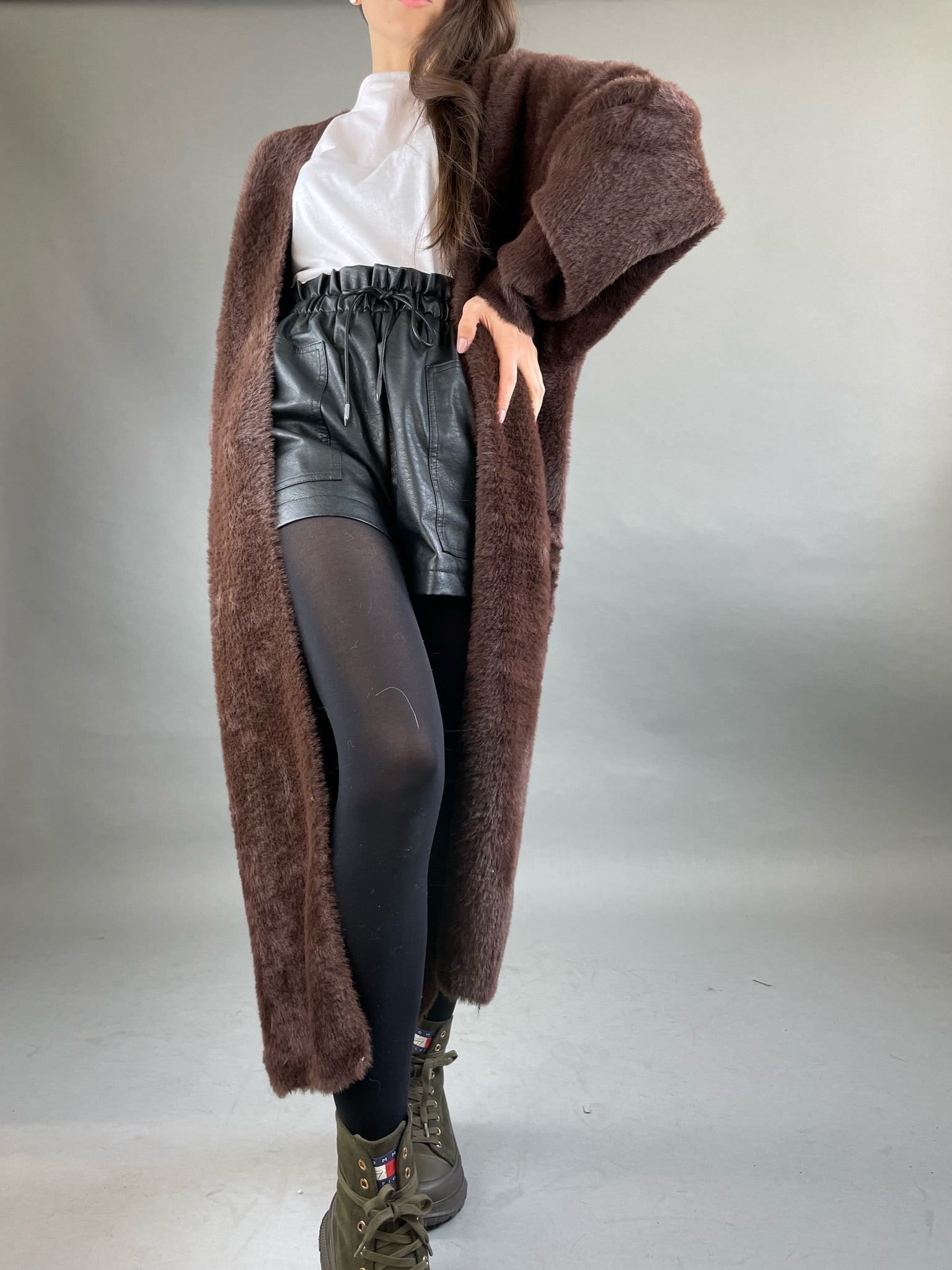 Brown Alpaca Cardigan (OS)