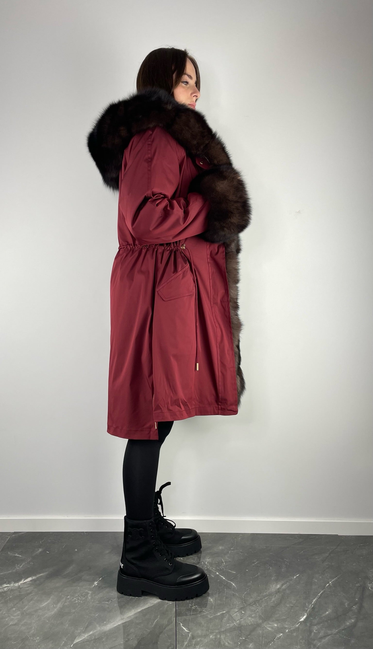 Parka LUX Bordo (193) / Brown (M3) / Rex sievietēm 95 см