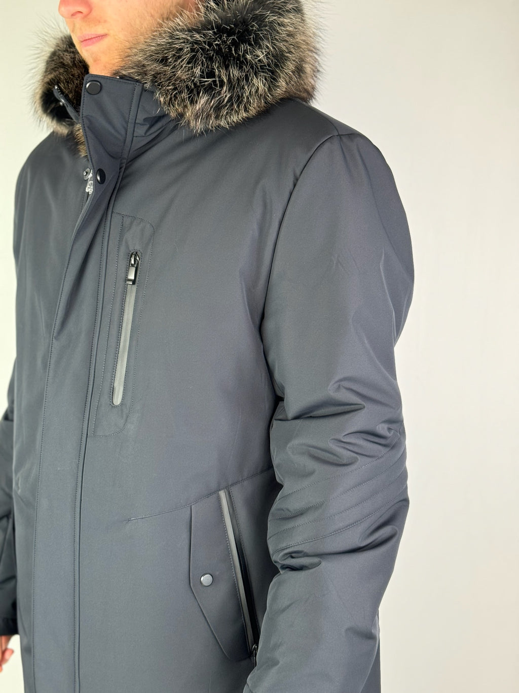 Black/Beigie Men PARKA Baltic 90cm
