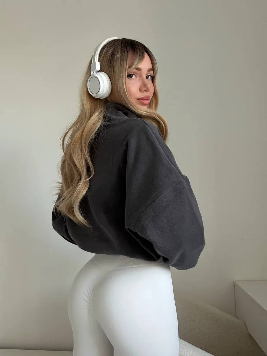 Fleece Hoodie with Adjustable Waist