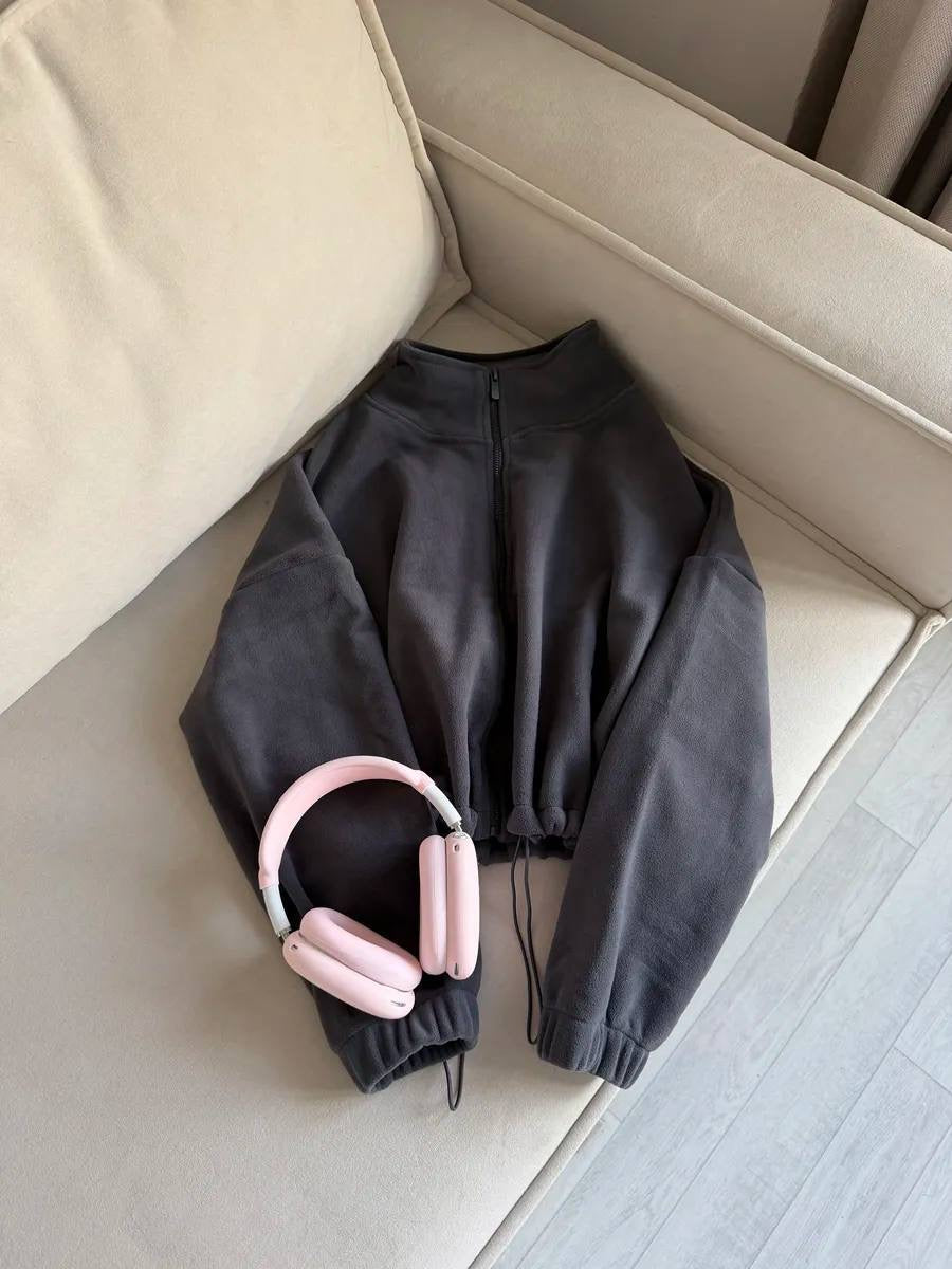 Fleece Hoodie with Adjustable Waist