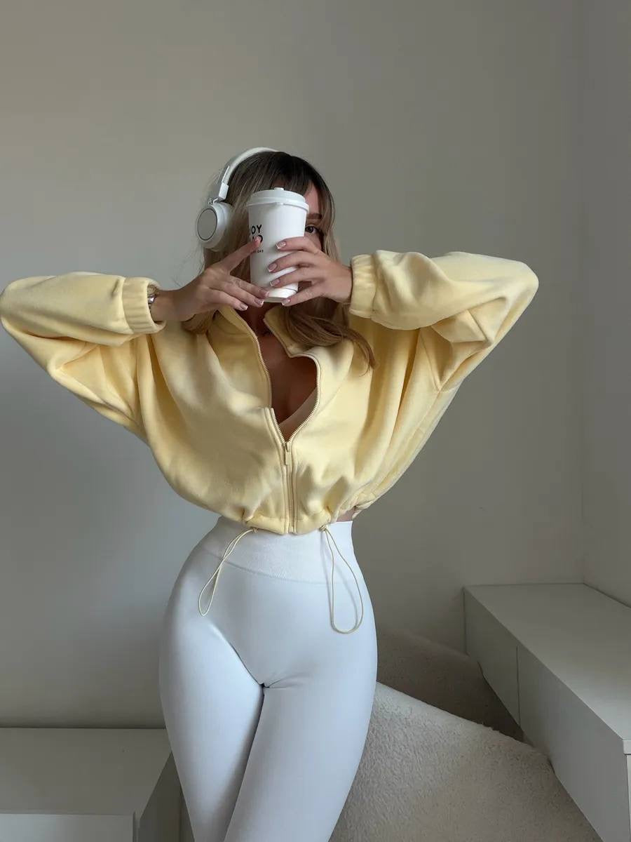 Fleece Hoodie with Adjustable Waist