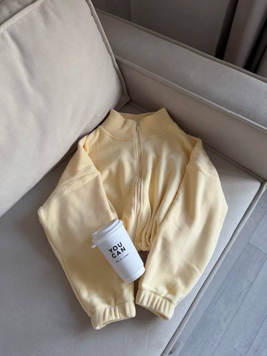 Fleece Hoodie with Adjustable Waist