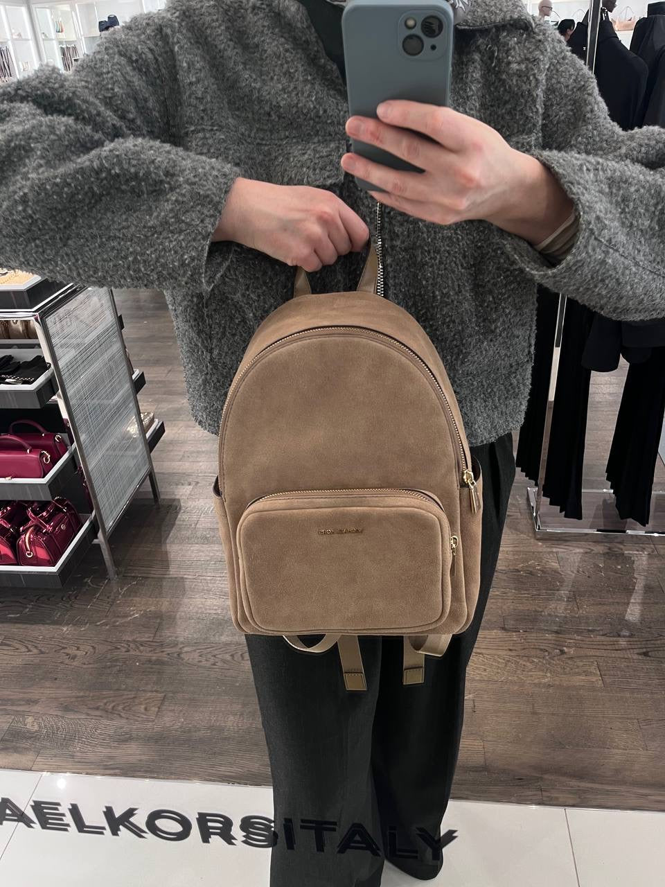 Michael Kors Suede Mini Backpack