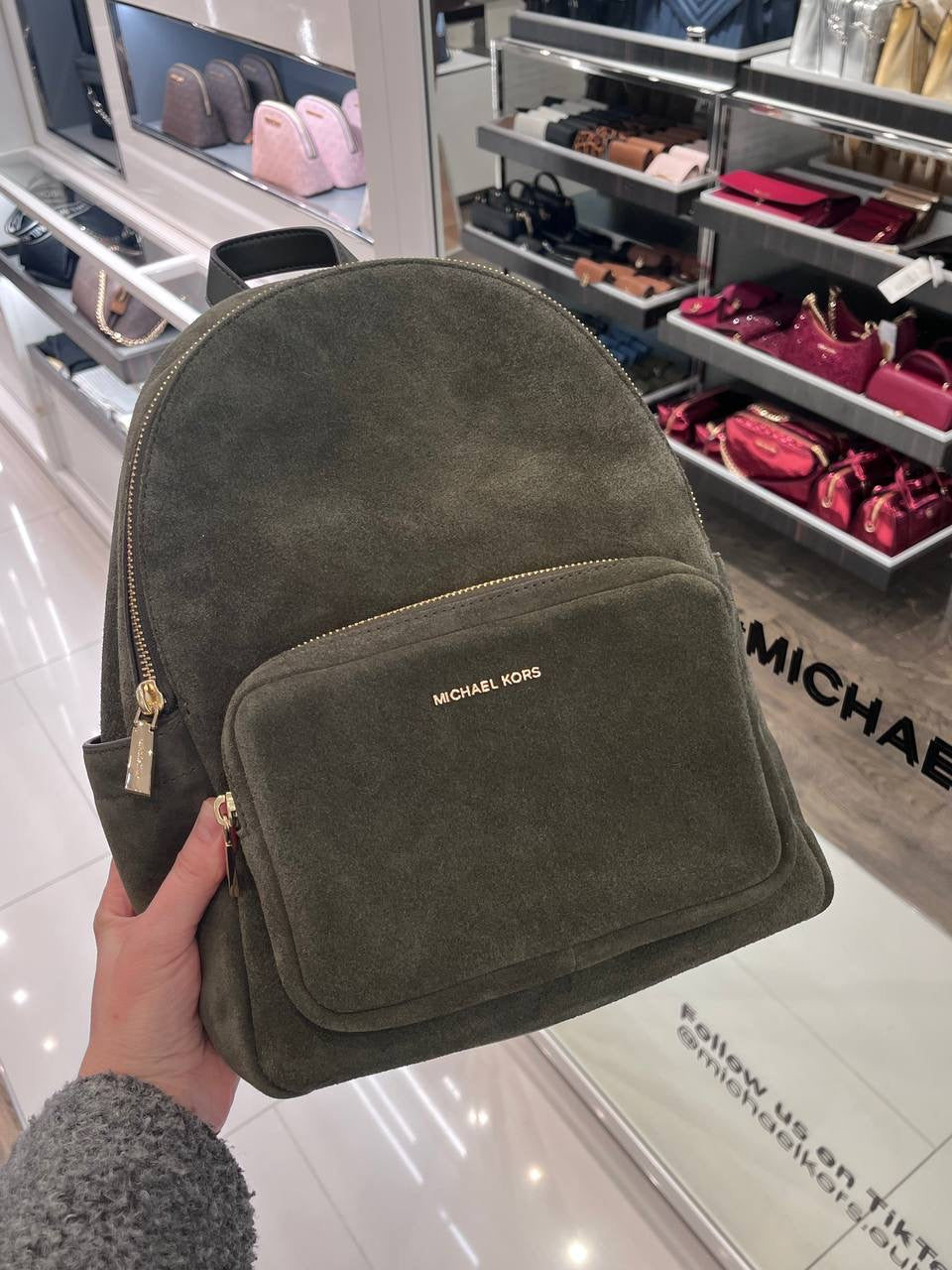 Michael Kors Suede Mini Backpack