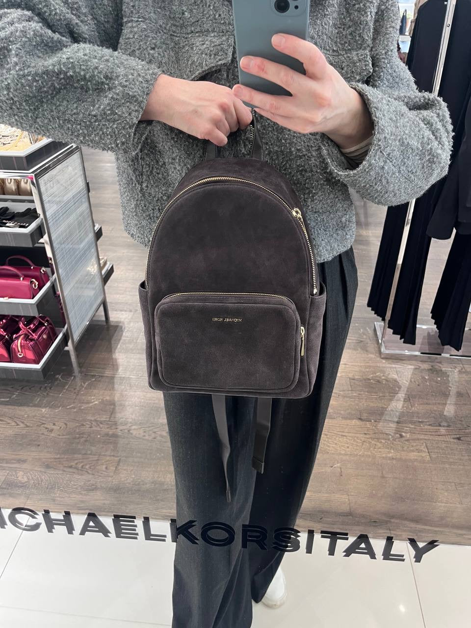 Michael Kors Suede Mini Backpack
