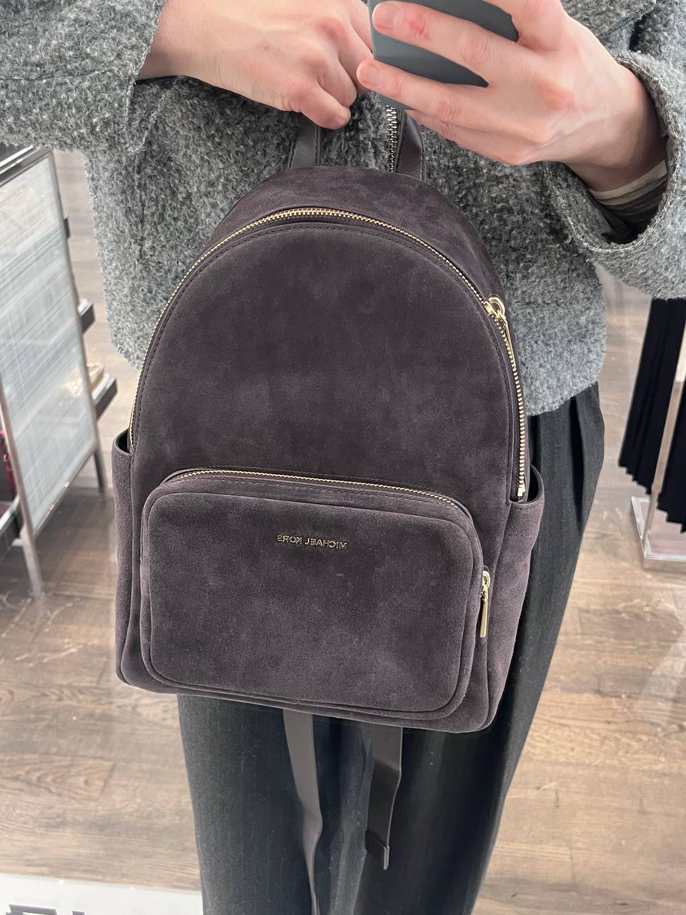 Michael Kors Suede Mini Backpack