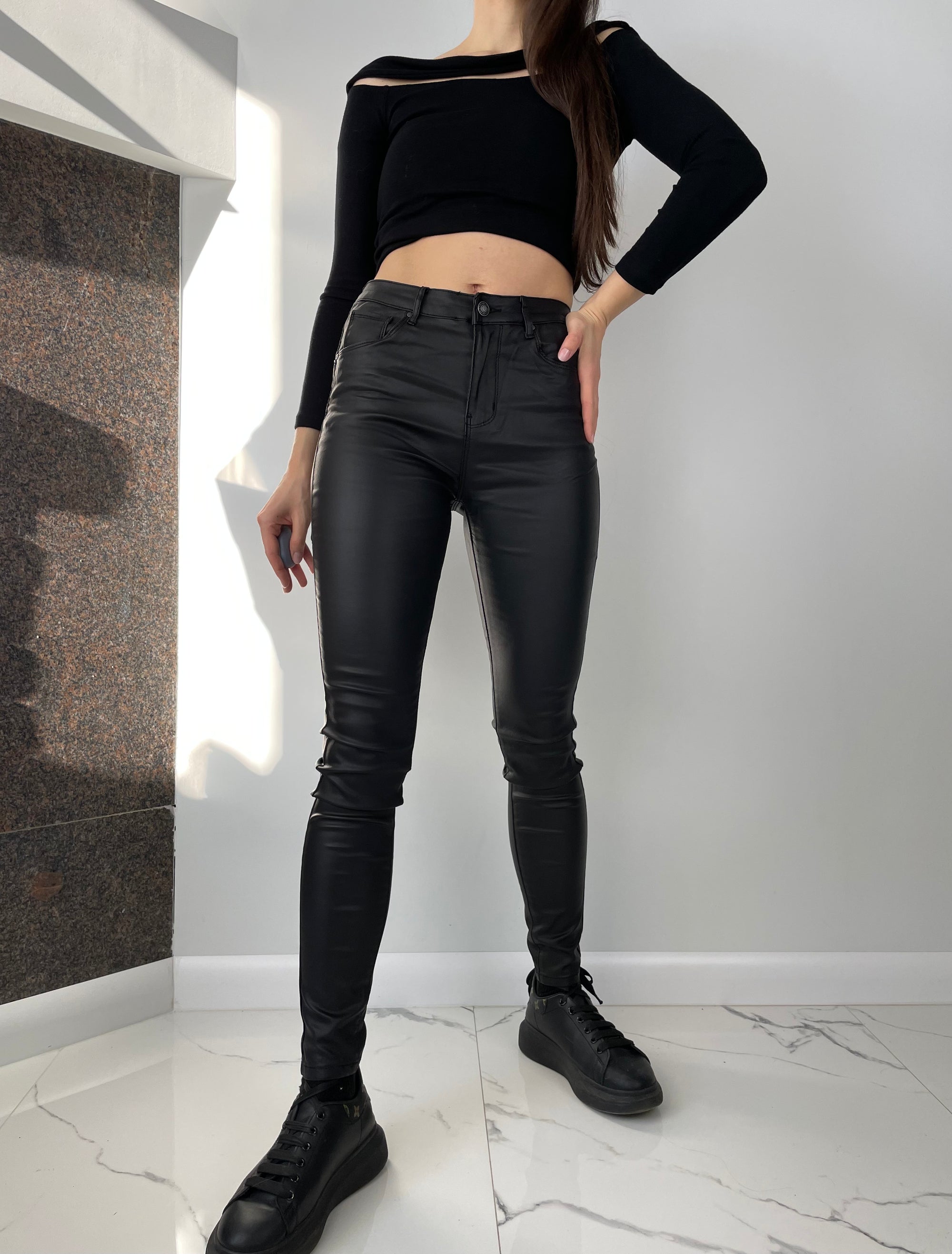 Black Eco Leather Pants Goodies