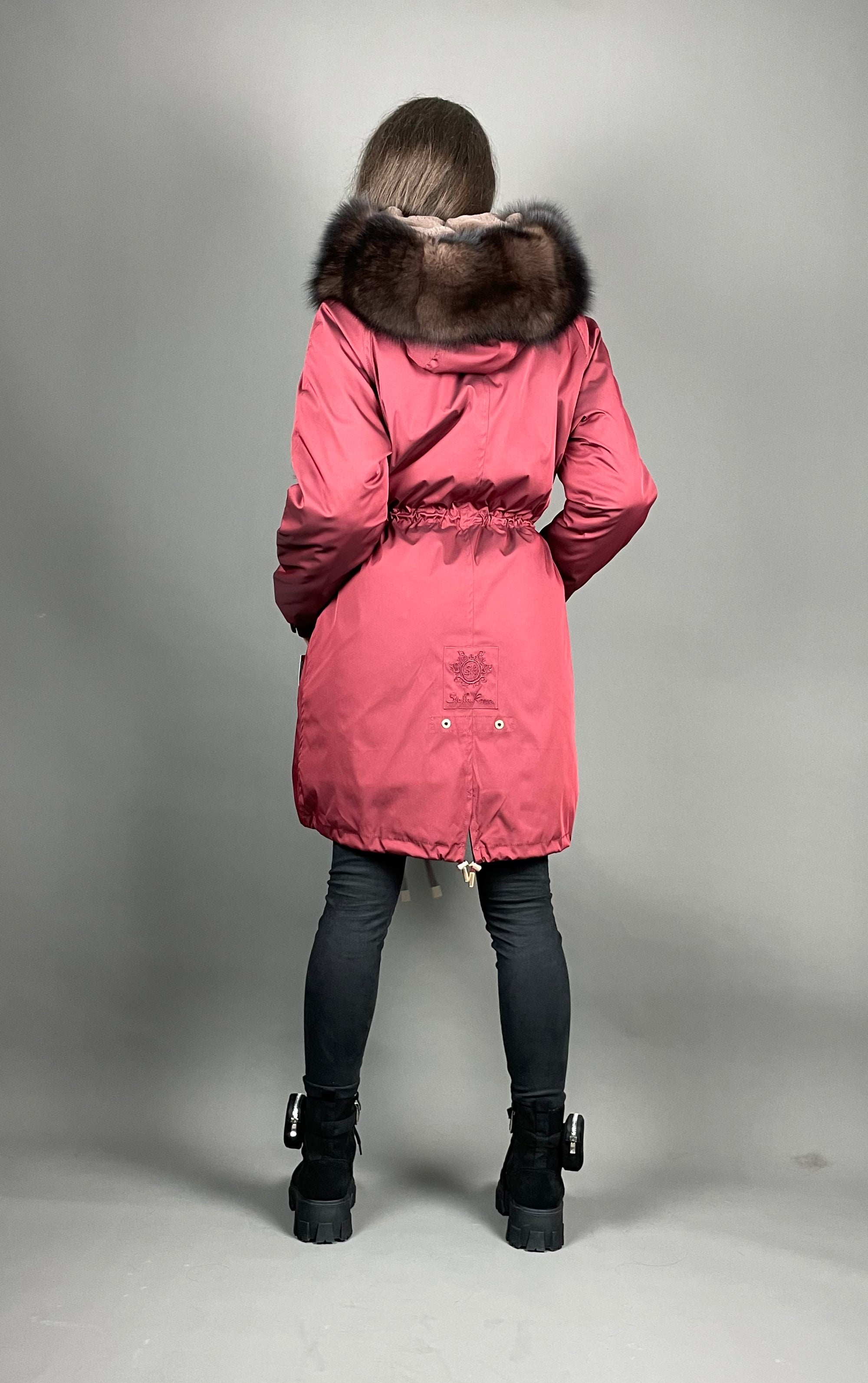 Parka LUX Bordo (193) / Brown (M3) / Rex sievietēm 95 cm