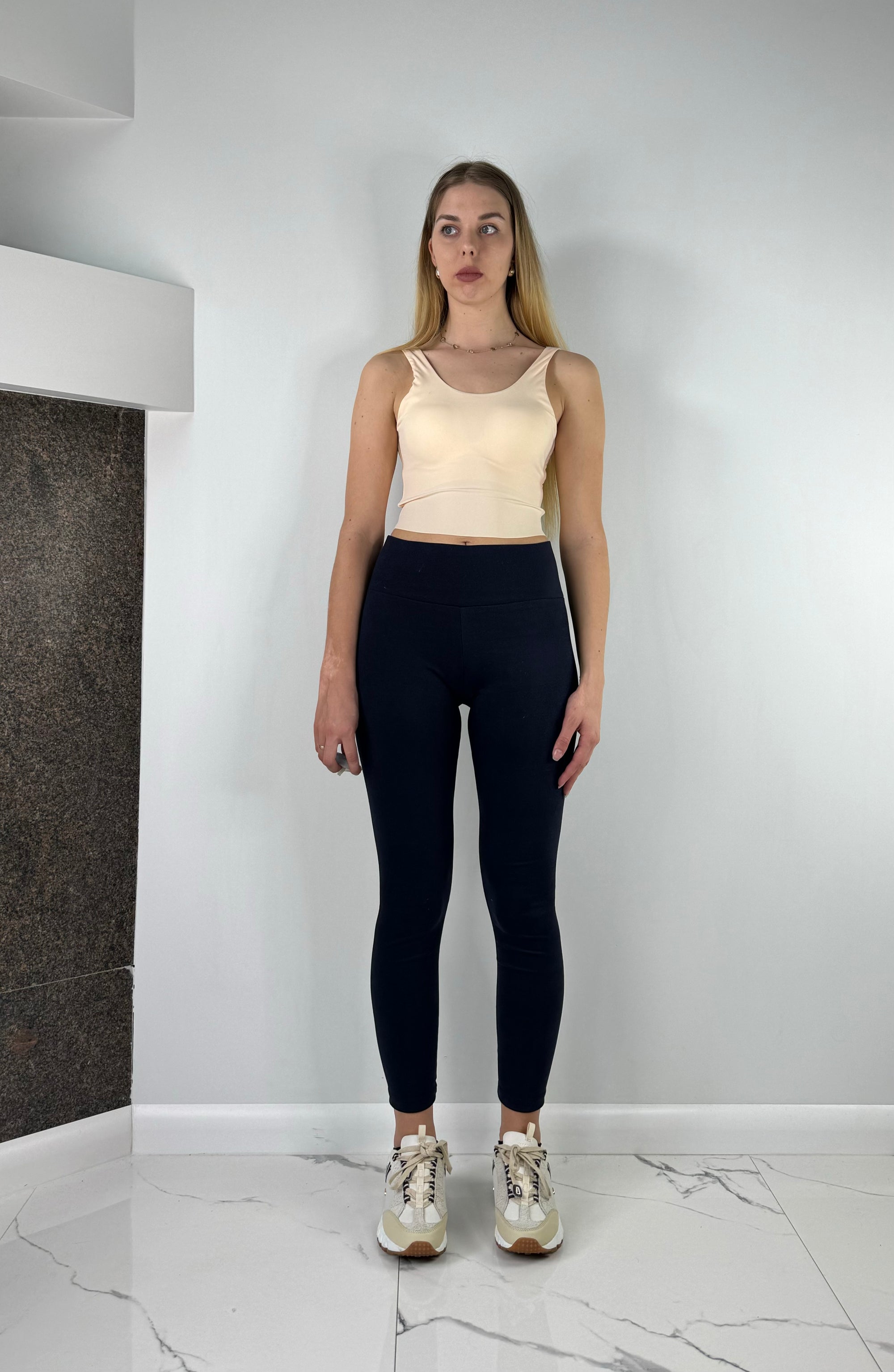 Dark blue micro corduroy leggings