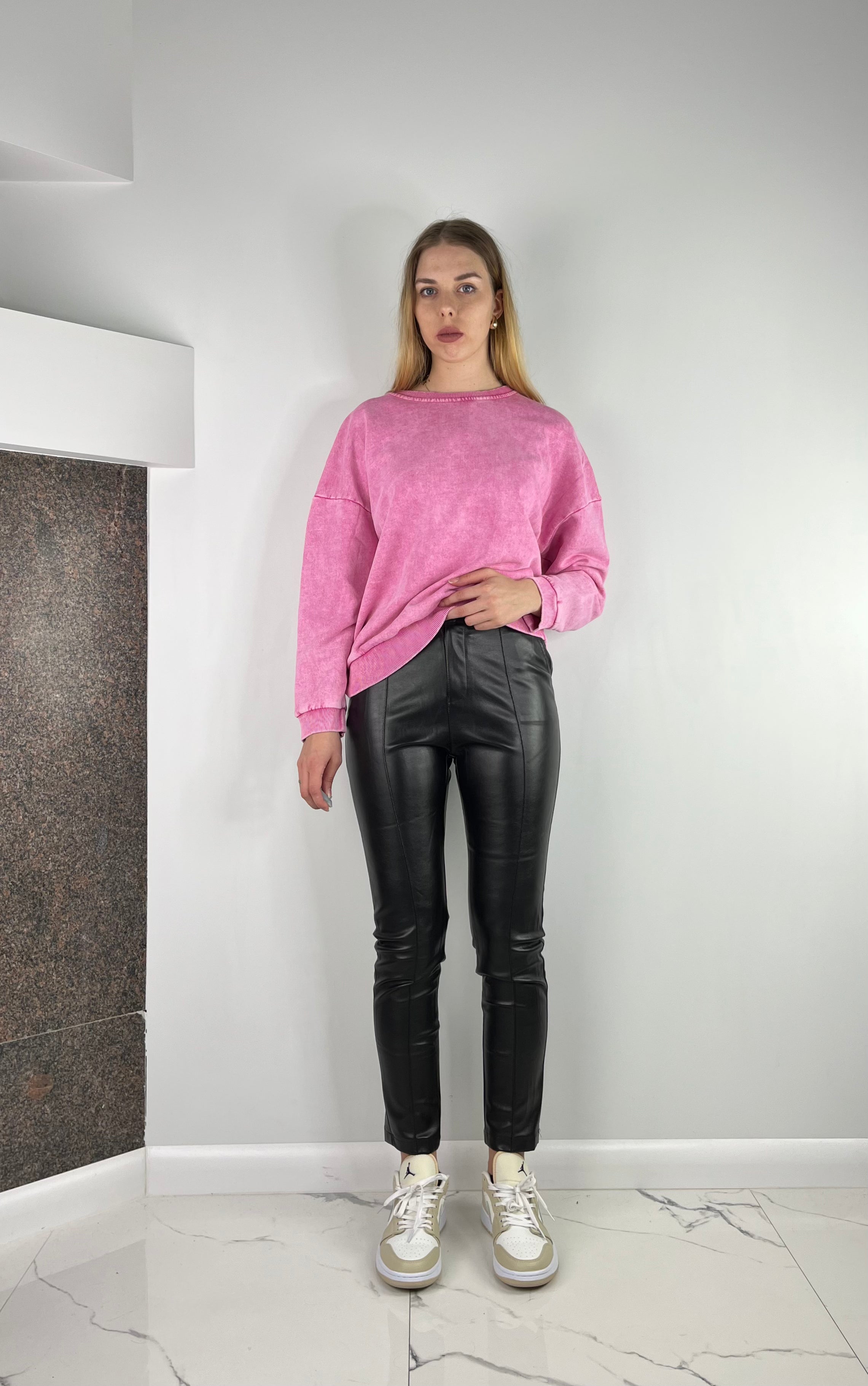 Black Eco Leather Pants