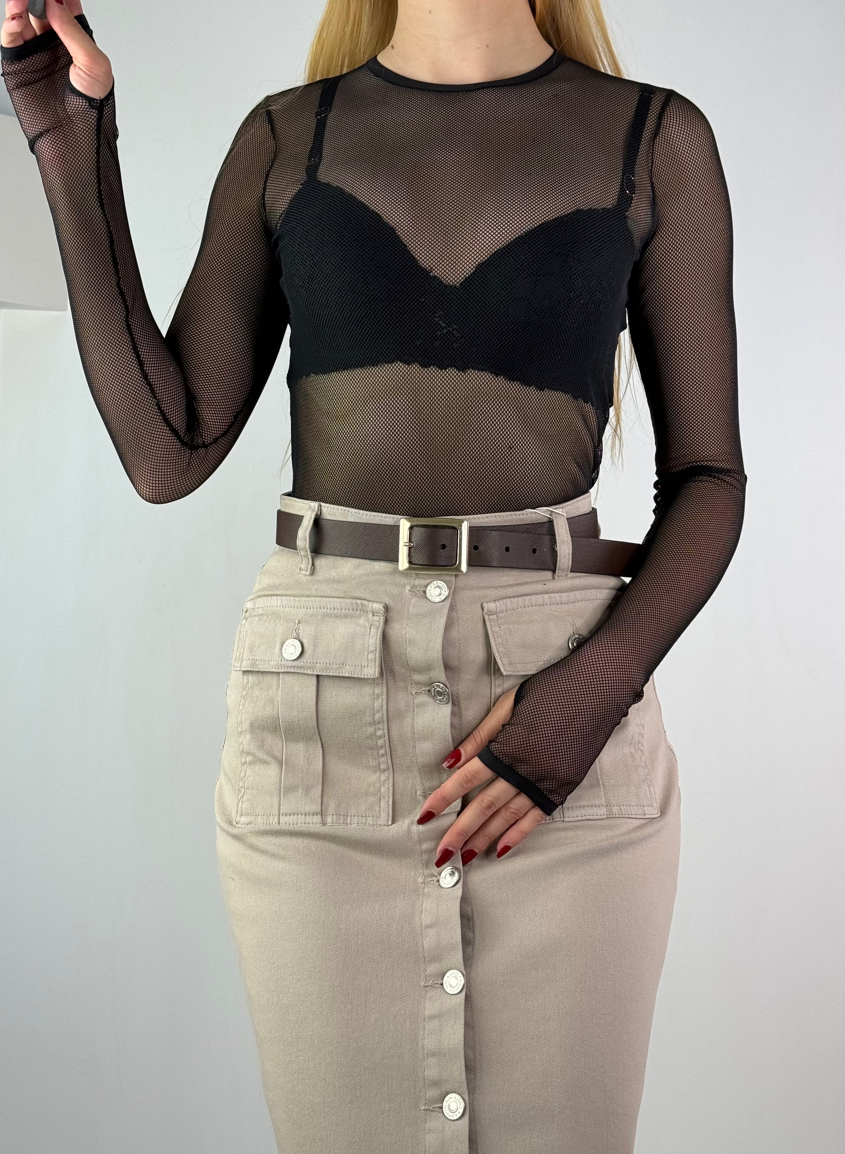 Beigie Jeans Skirt