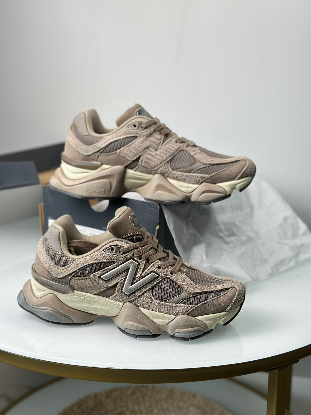 New Balance 9060 Mushroom Brown sneakers