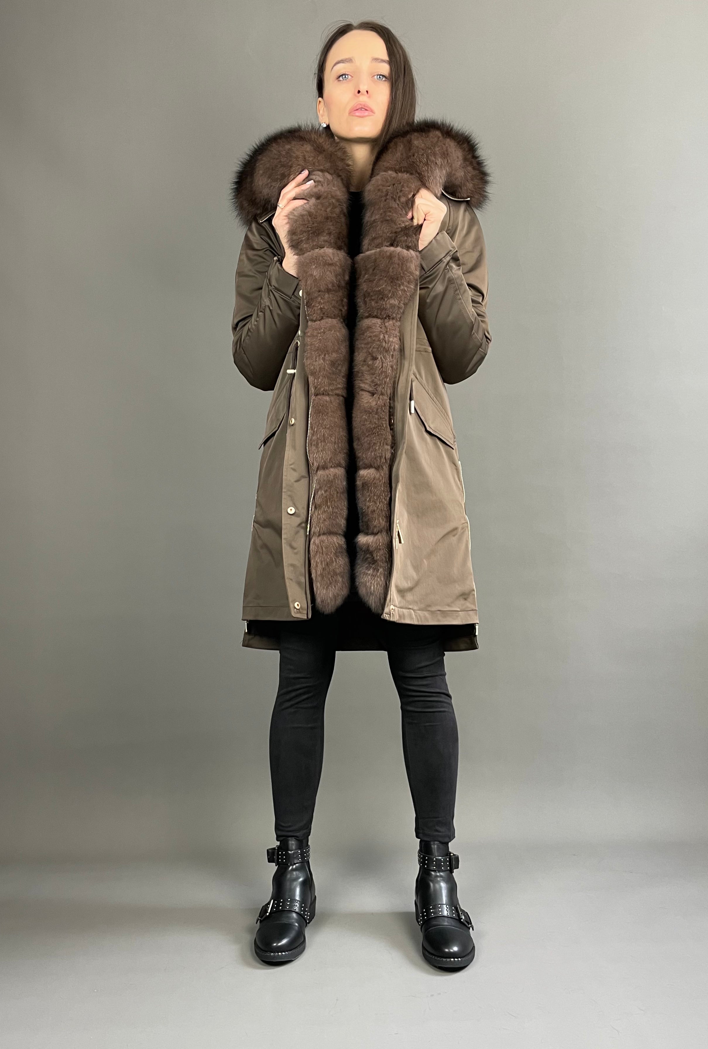 Parka LUX Brown (TT13) / Brown (M3) / Rex 95 cm