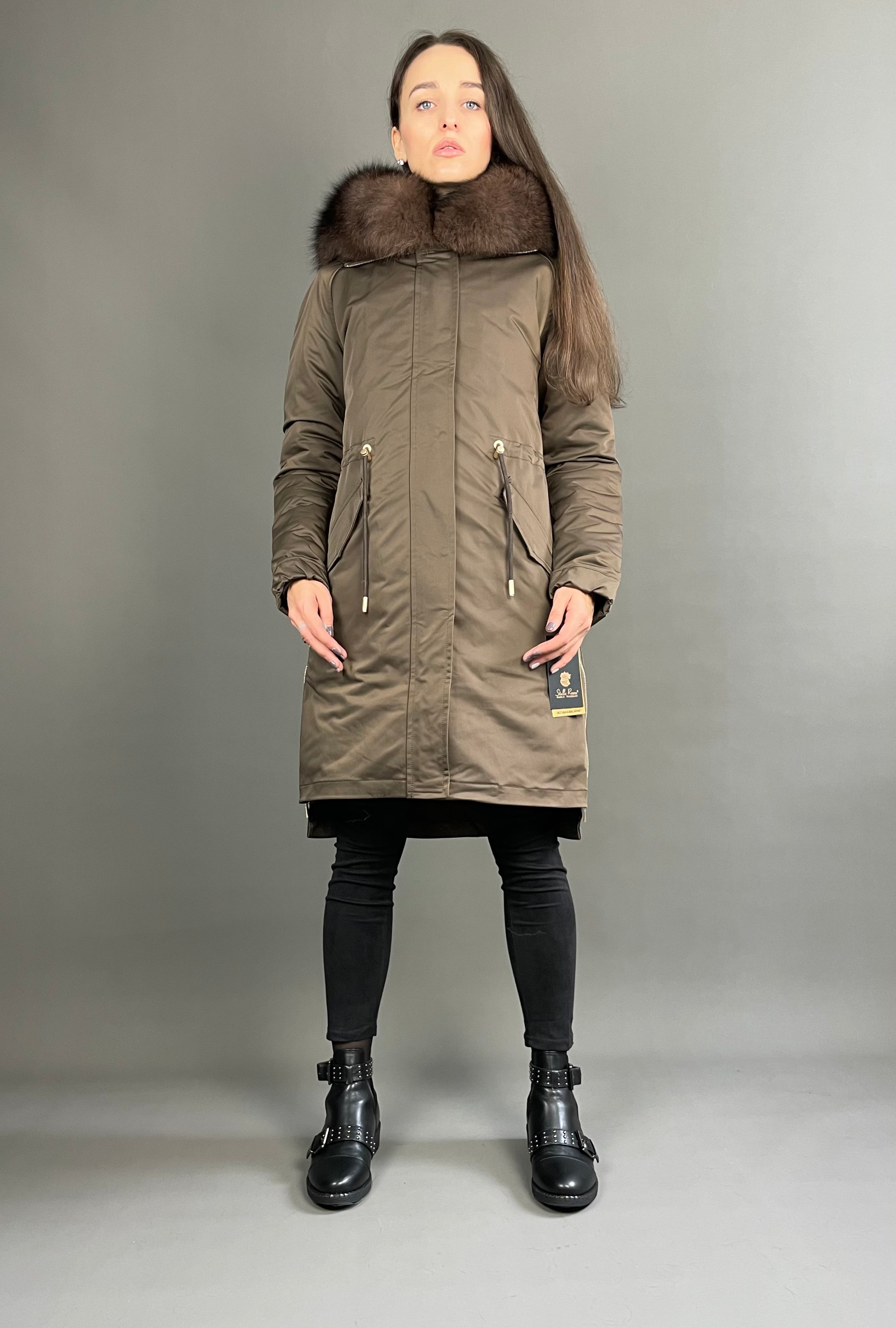 Sieviešu Parka LUX Brown (TT13) / Brown (M3) / Rex 95 cm