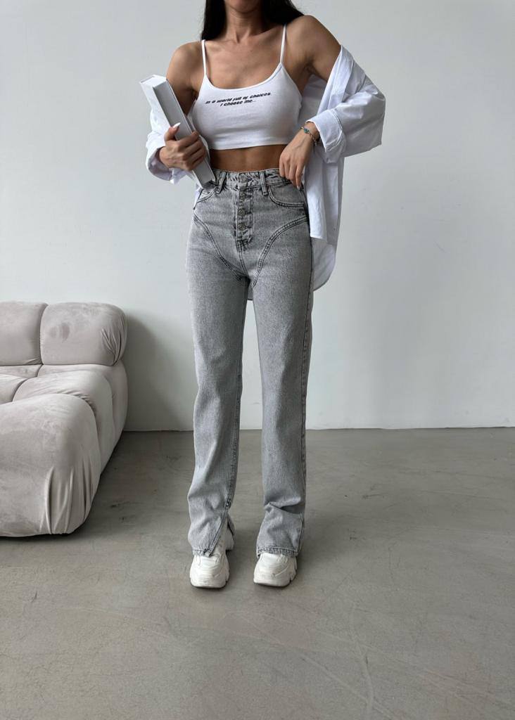 Grey stylish jeans 01913-1