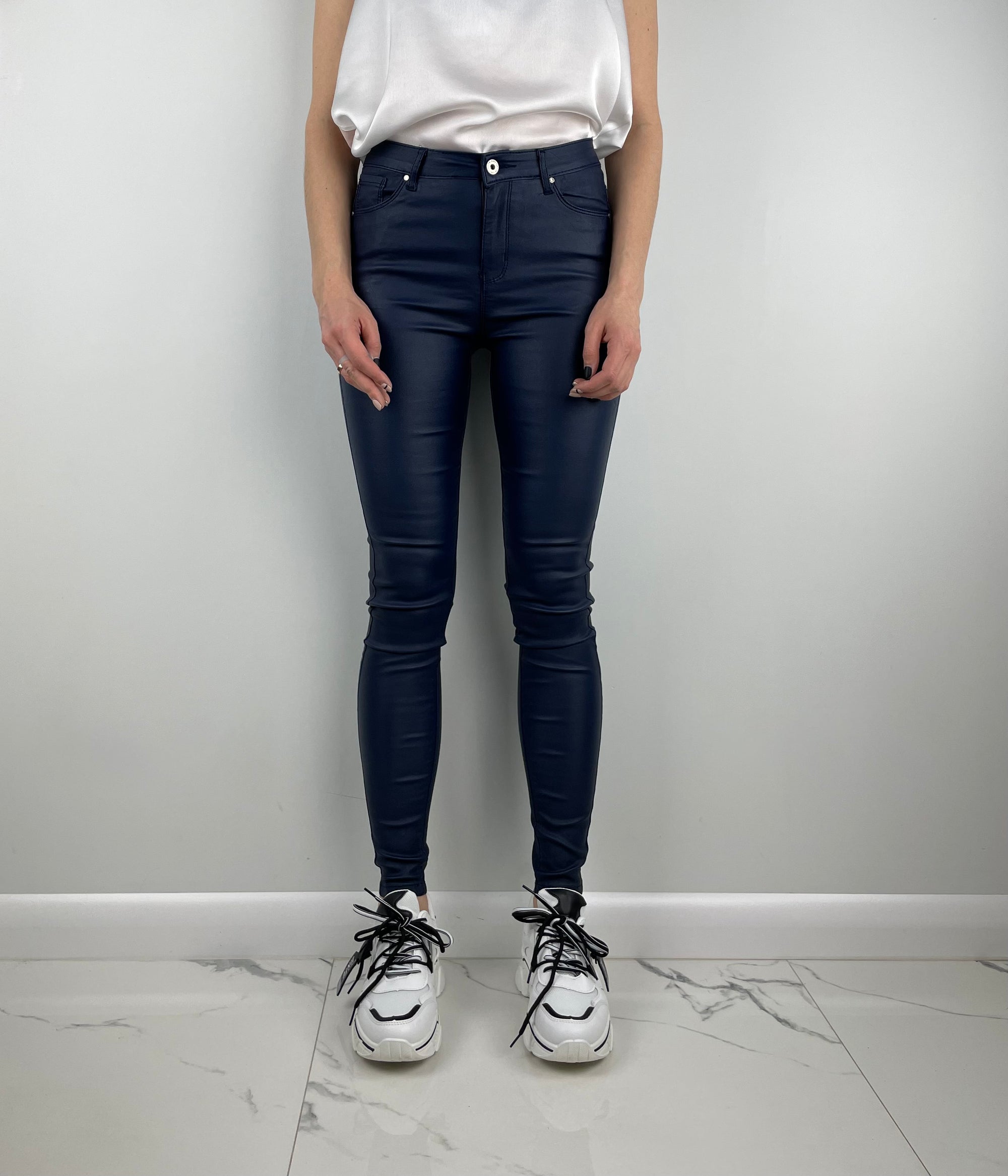 Dark blue Eco leather pants Goodies