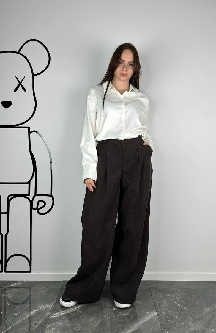 Brown Velvet Pants Palaco