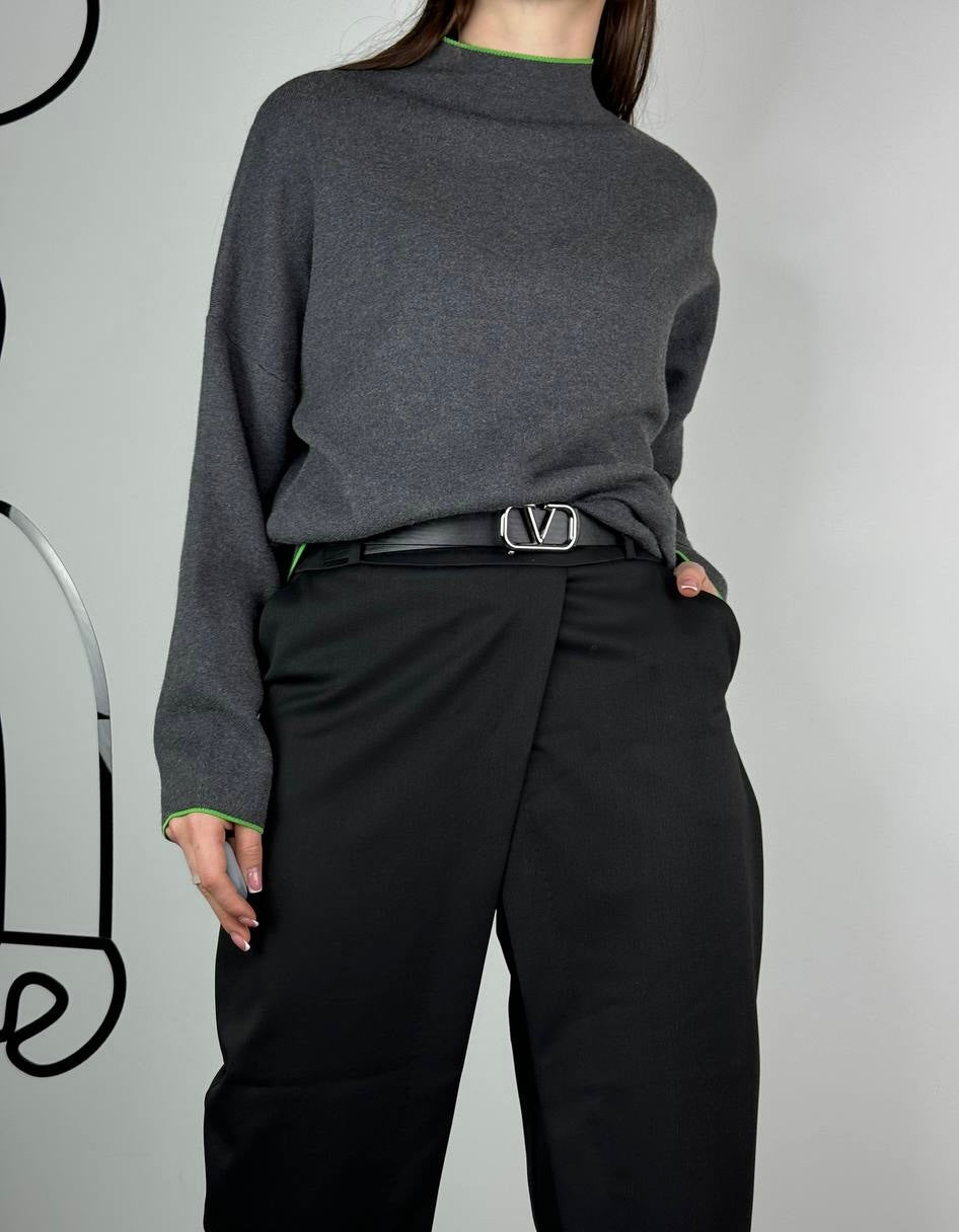 Black Vipart Pants with interesting details