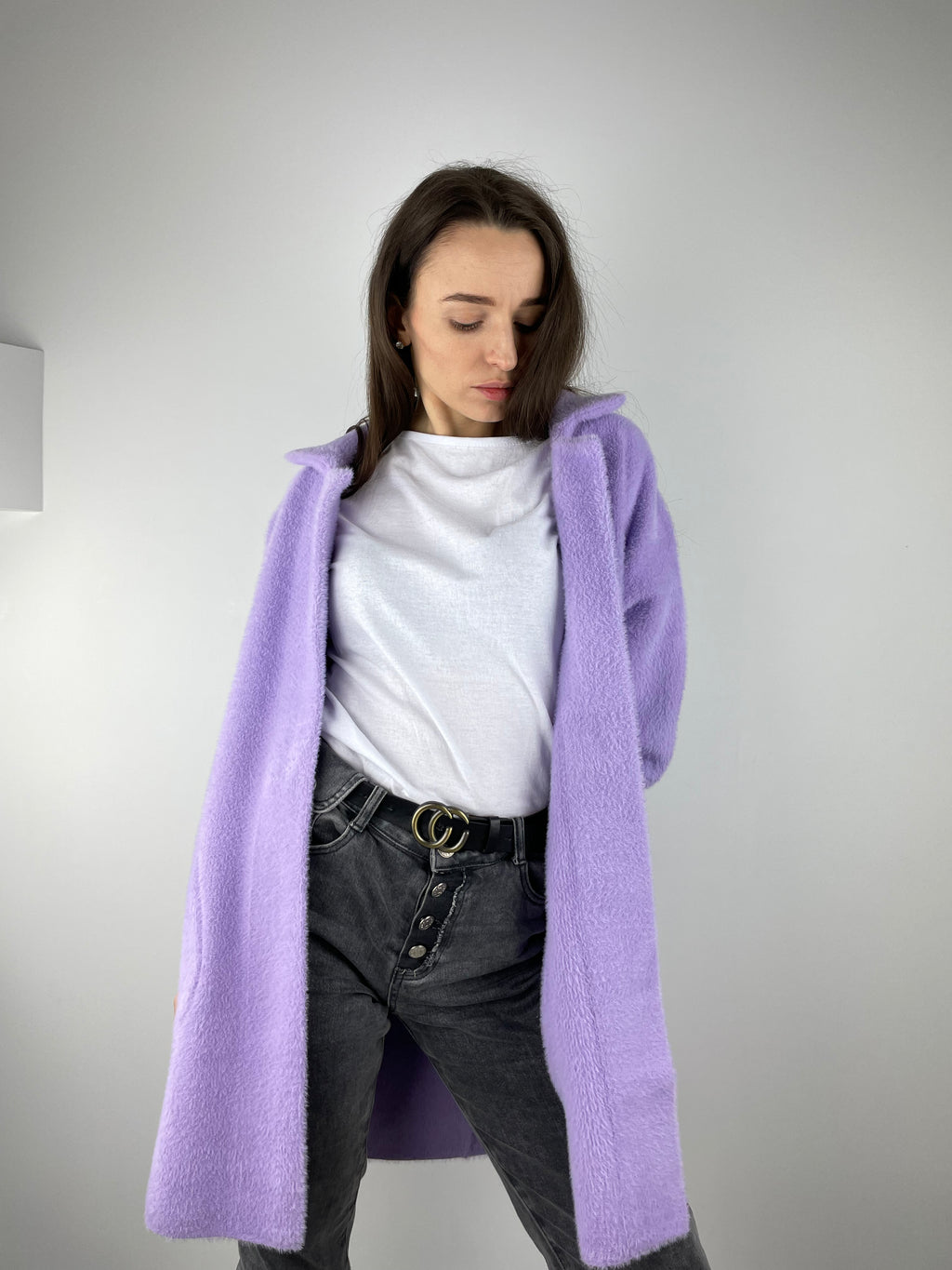 Violeta alpakas kažoks