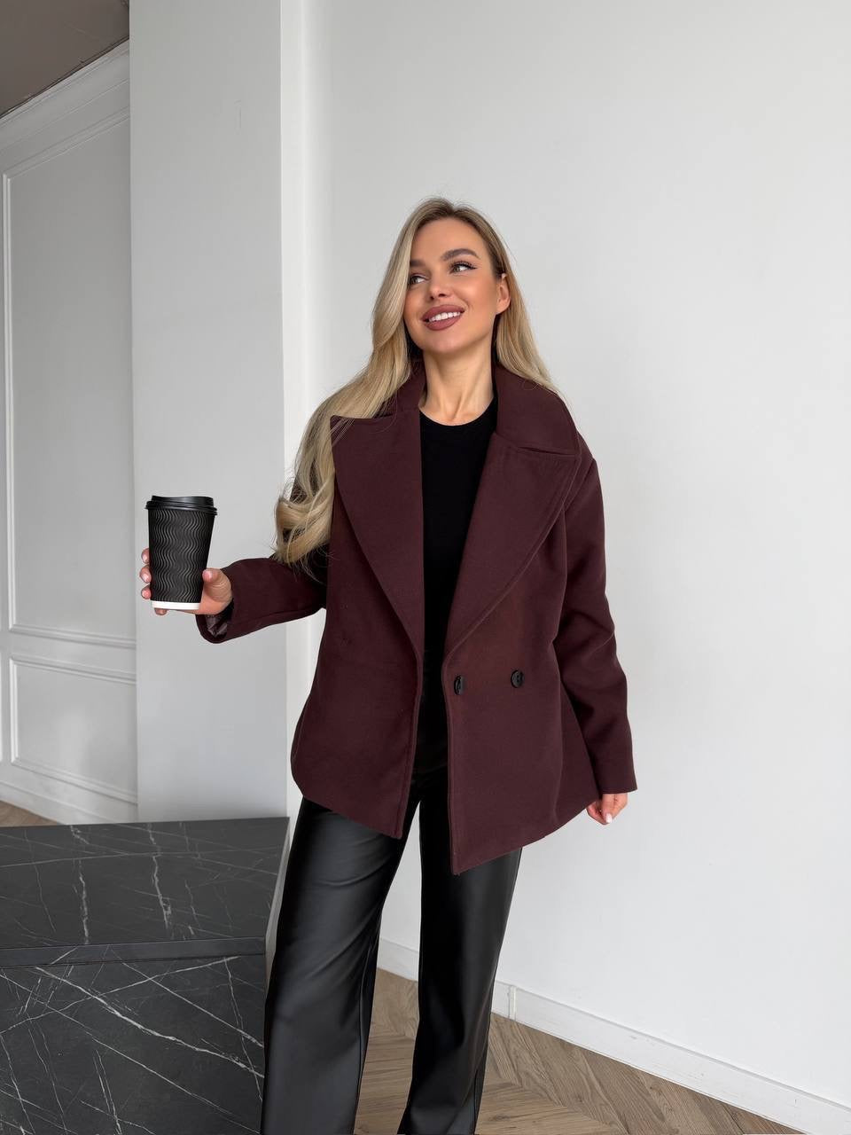 Women’s Short Double-Breasted Coat