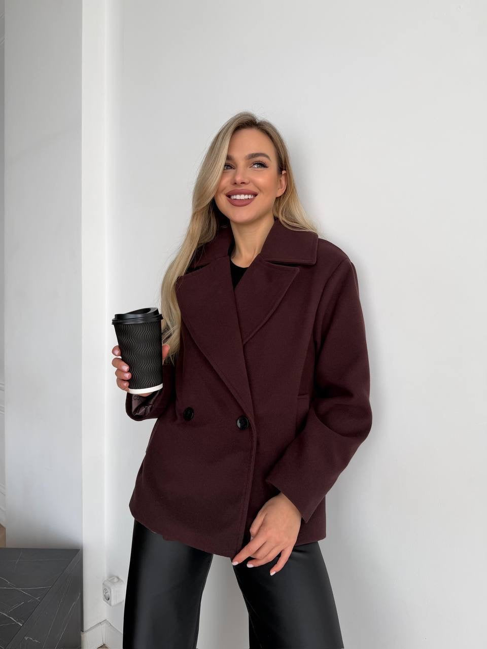 Women’s Short Double-Breasted Coat