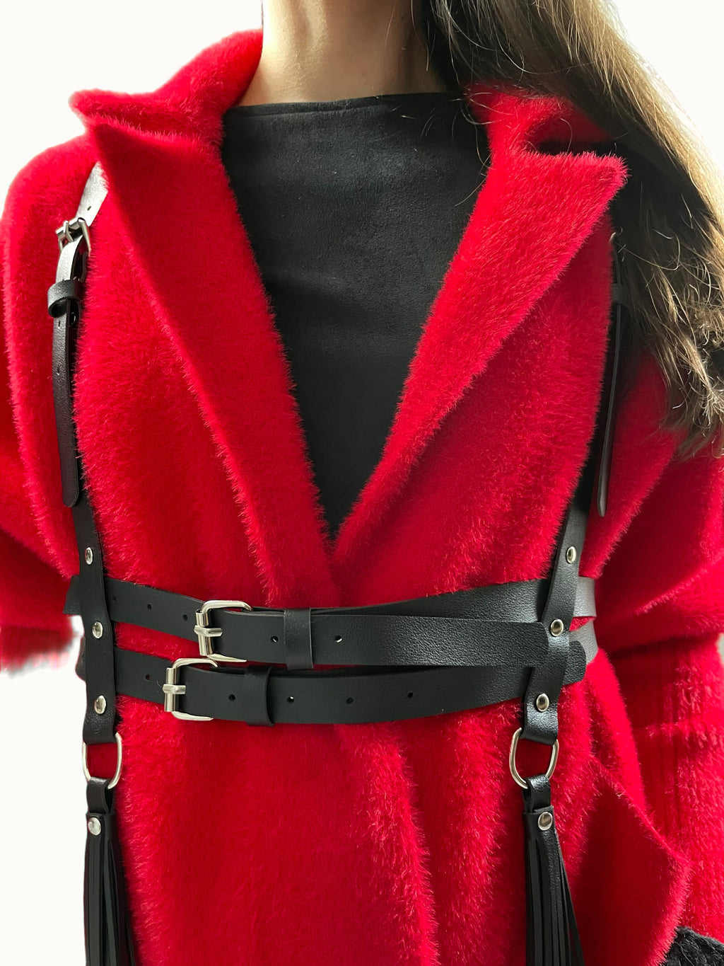 Casaco de alpaca vermelho