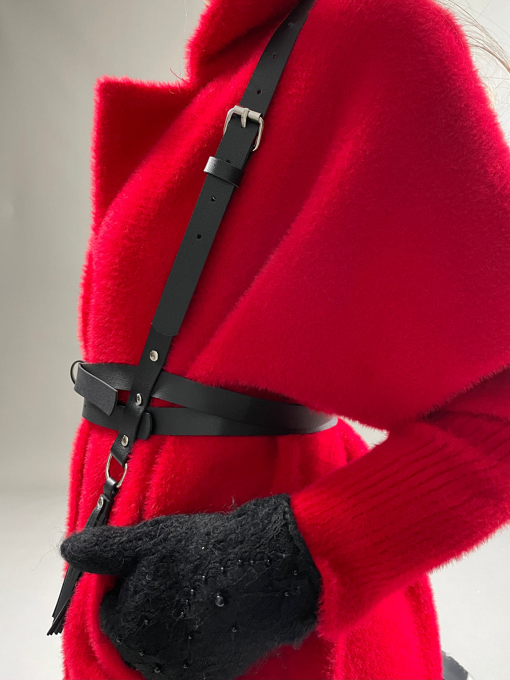 Casaco de alpaca vermelho