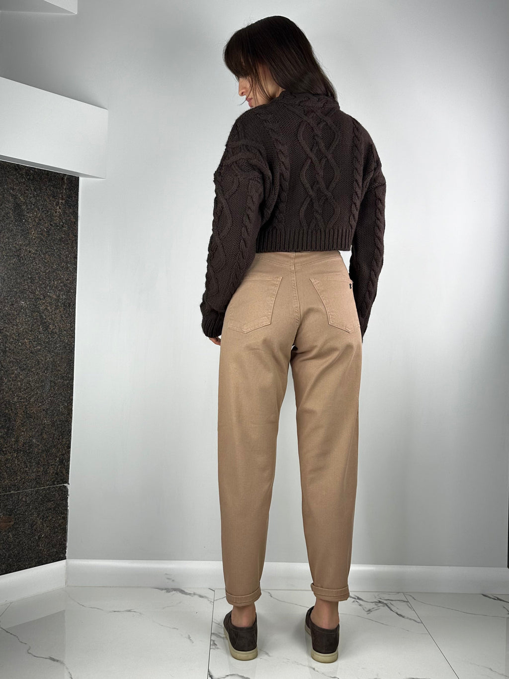 Jeans morbidi Eurofashion beige