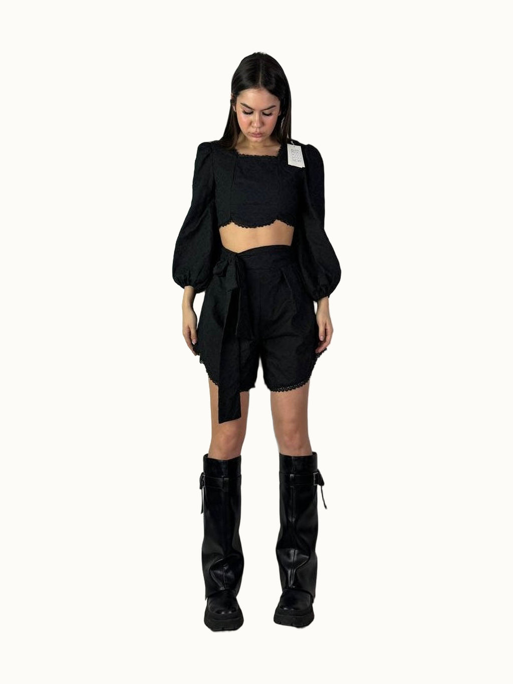 Ensemble en coton LARA noir