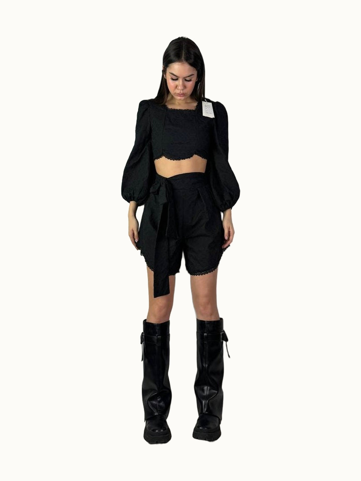 Conjunto de algodão LARA preto
